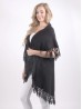 Solid Color Cape W/ Fringes